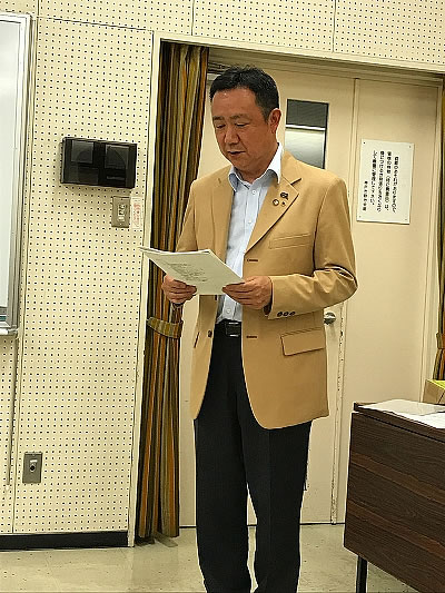 徳田ＢＣ・広報部会長より講師紹介